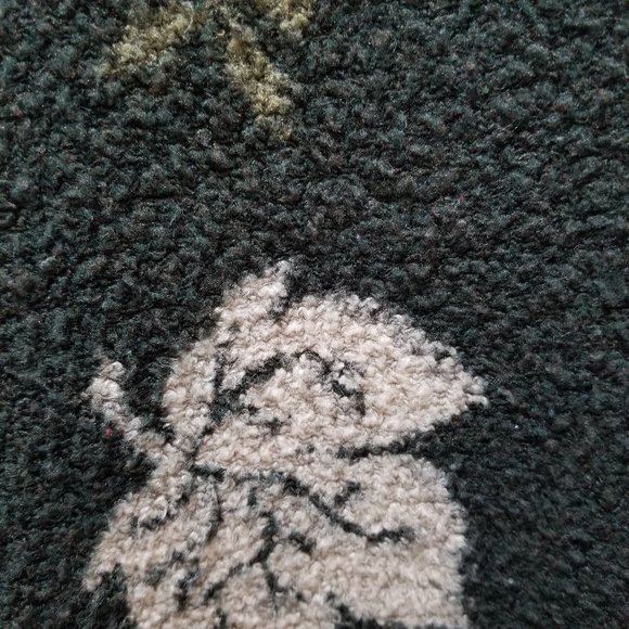 Woolrich sweater Medium fall outdoors leaf print v-neck fleece pullover VINTAGE - Picture 8 of 12